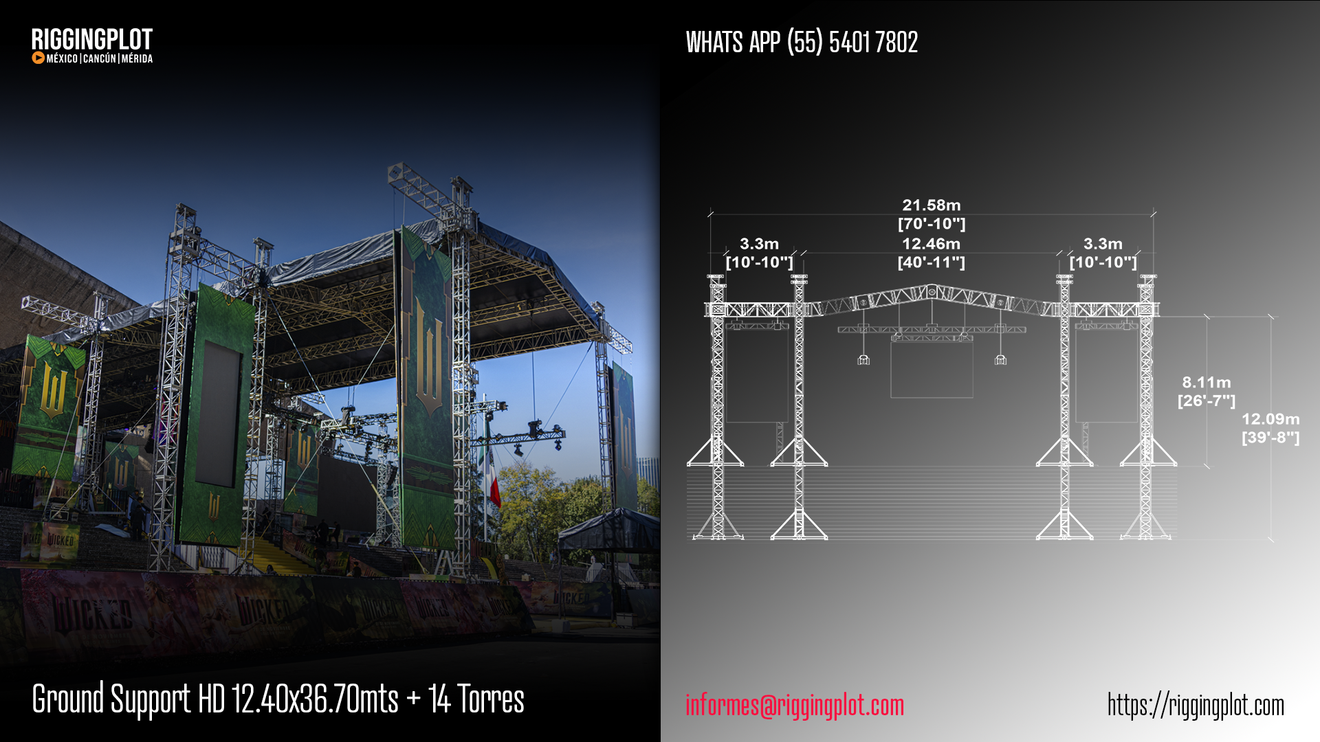 RENTA DE GS HD PREMIERE DE 12.40X36.70MTS CON 14 TORRES MÉRIDA
